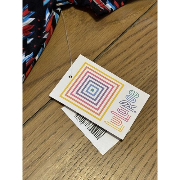 LuLaRoe Carly Hi-Lo Dress Colorful Geometric Pattern Size XS Loungewear NWT - Picture 7 of 13